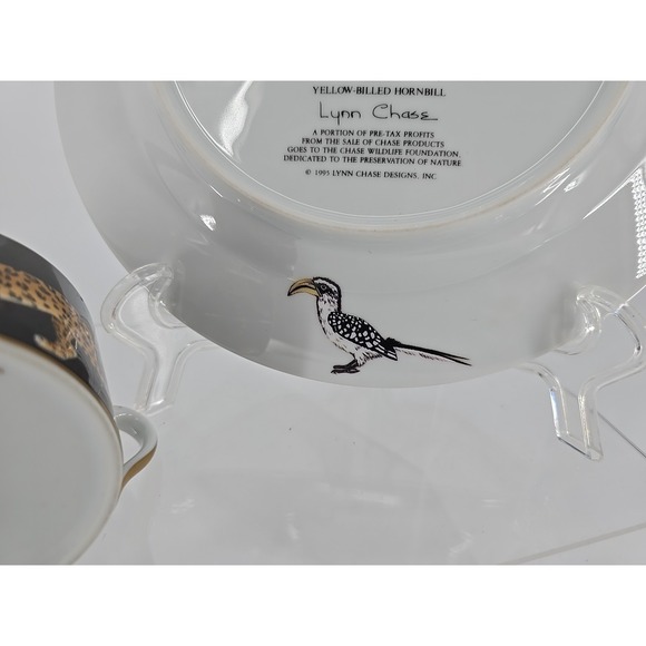 Vtg SIGNED Lynn Chase Jungle‎ Jaguar 1988 Cup & Plate!